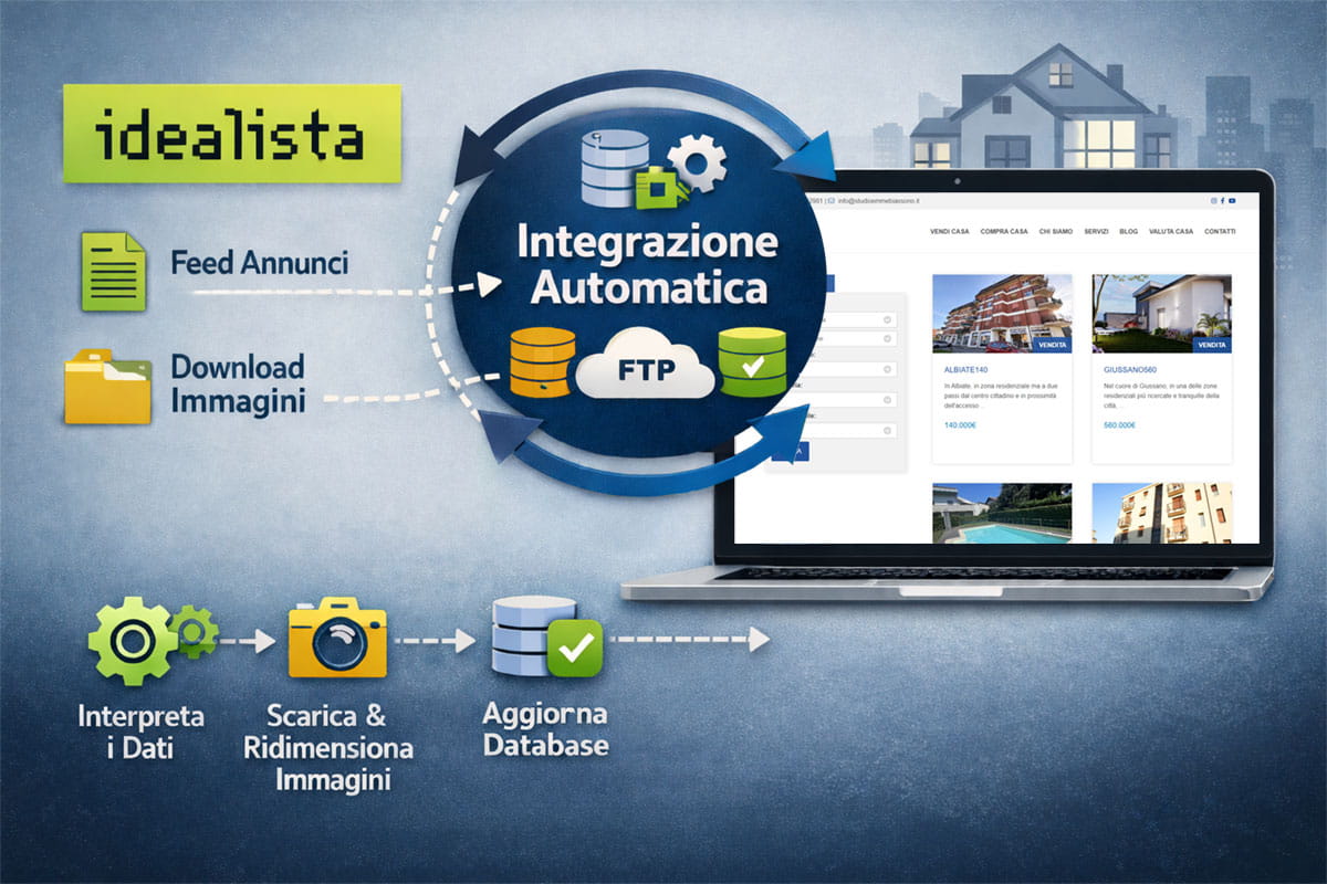 Sincronizzazione annunci immobiliari con Idealista sul sito web