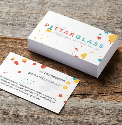 Mockup biglietti da visita imbianchino