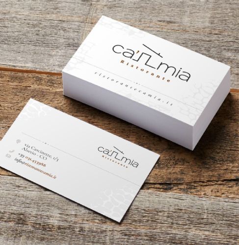 Mockup biglietti da visita ristorante