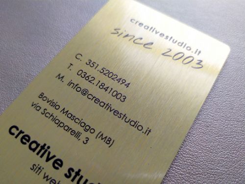 Biglietti da visita alluminio oro