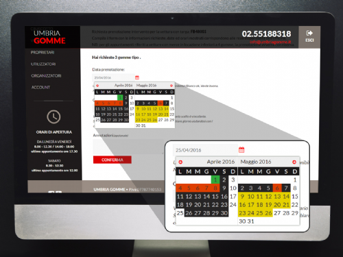 Calendario appuntamenti con disponibilità