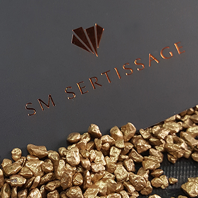 Biglietti da visita esclusivi rame ed oro a caldo