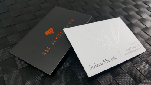 Biglietti da visita esclusivi rame ed oro a caldo