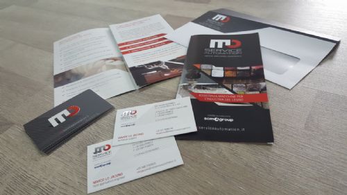 Corporate identity, pieghevoli, carta, timbri